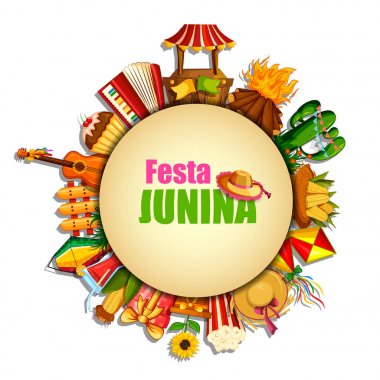 Brezilya ve Portekiz Festivali Festa Junina kutlama arka plan