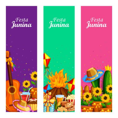 Brezilya ve Portekiz Festivali Festa Junina kutlama arka plan