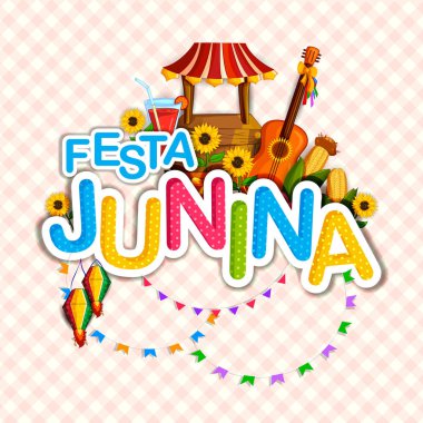 Brezilya ve Portekiz Festivali Festa Junina kutlama arka plan