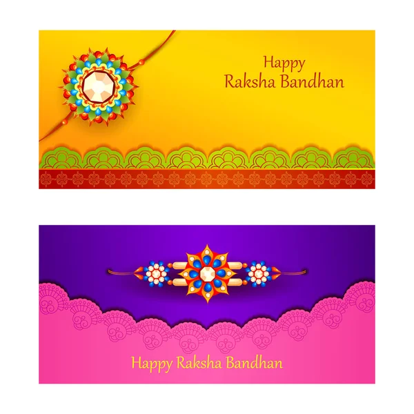 Rakhi decorado para el festival indio Raksha Bandhan — Archivo Imágenes Vectoriales