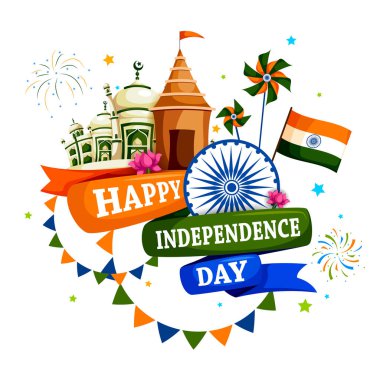 Hint arka plan için mutlu Bağımsızlık günü ünlü Hindistan anıt