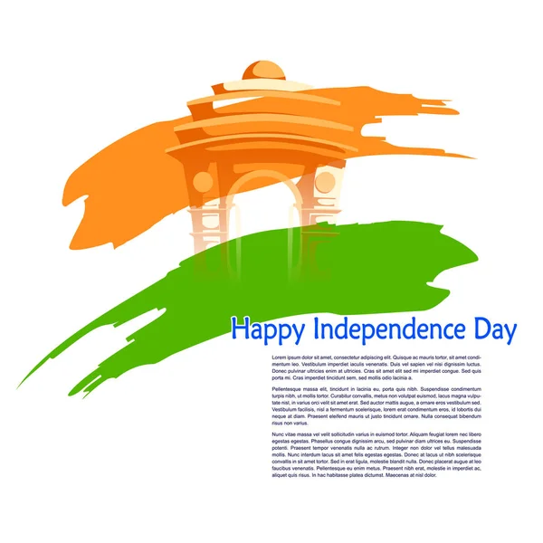 Indian tricolor background for 15th August Happy Independence Day of India — Stock Vector