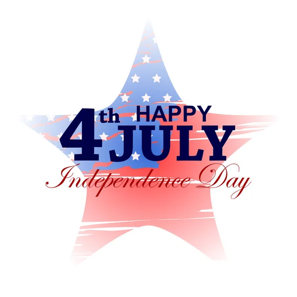 행복 한 독립 기념일 미국에 대 한 축 하 7 월 4 일 — 스톡 벡터
