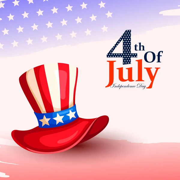 Празднование Дня Независимости Америки 4 июля — стоковый вектор