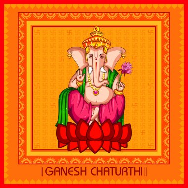 Lord Ganapati mutlu Ganesh Chaturthi festival arka planı için