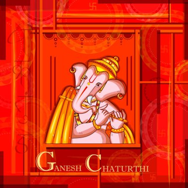 Lord Ganapati mutlu Ganesh Chaturthi festival arka planı için