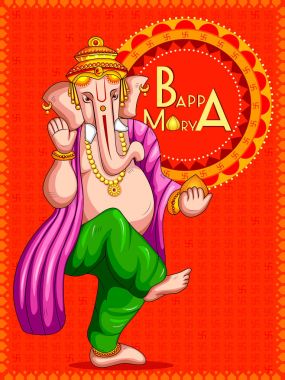 Lord Ganapati mutlu Ganesh Chaturthi festival arka planı için