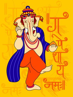 Lord Ganapati mutlu Ganesh Chaturthi festival arka planı için