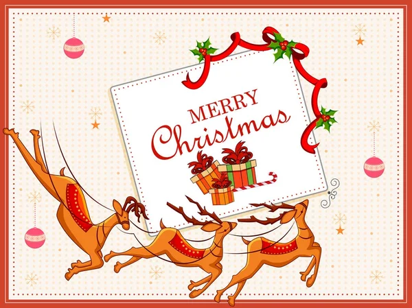 Merry Christmas holiday festival begroeting achtergrond — Stockvector