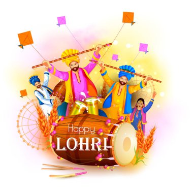 Mutlu Lohri tatil Punjab India Bayramı