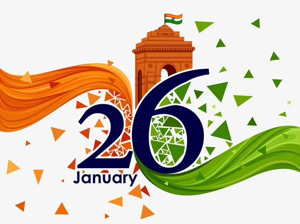 Hindistan 'ın 26 Ocak Cumhuriyet Günü arkaplanı — Stok Vektör