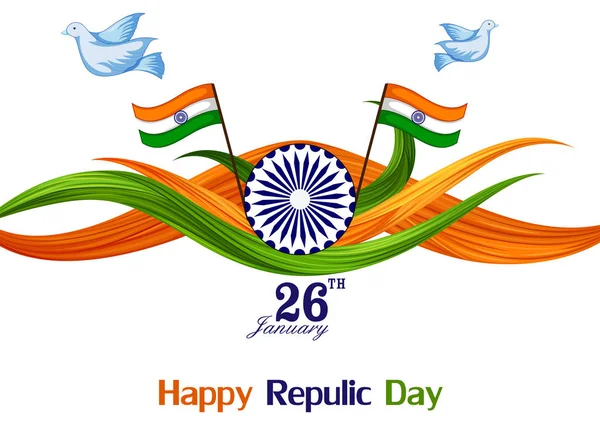 26 januari Happy Republic Dag van India achtergrond — Stockvector