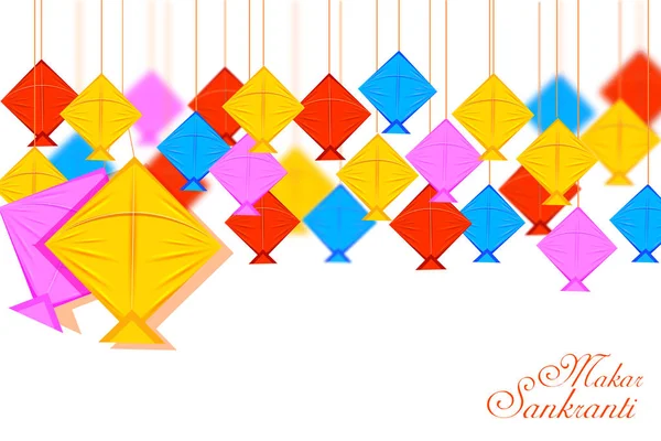 Happy Makar Sankranti wakacje Indie tle festiwalu — Wektor stockowy