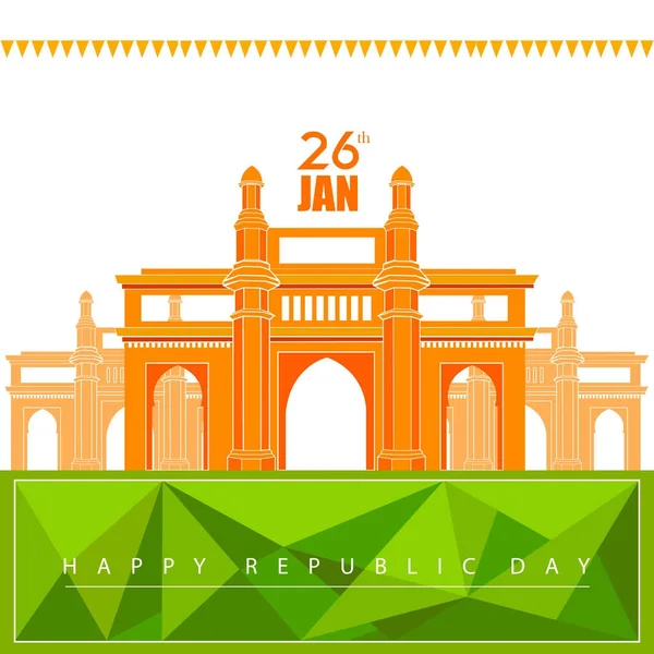 26 January Happy Republic Day of India background — Stock Vector