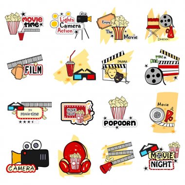 Reklam için film ve film etiketi etiket sticker