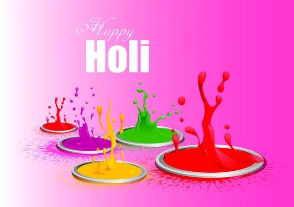 Indien Festival of Color Happy Holi Hintergrund — Stockvektor