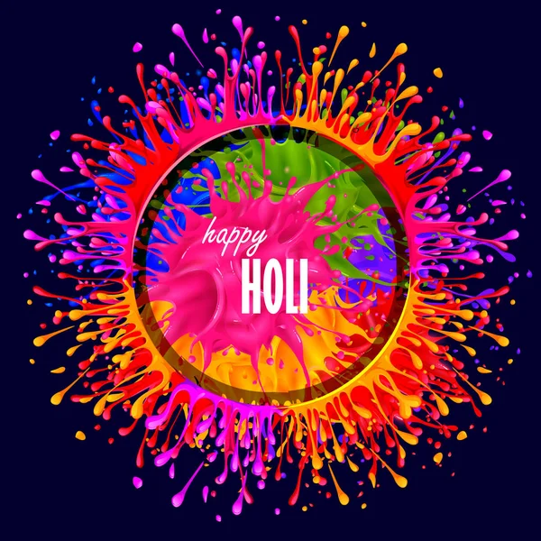 Inde Festival de couleur Happy Holi fond — Image vectorielle