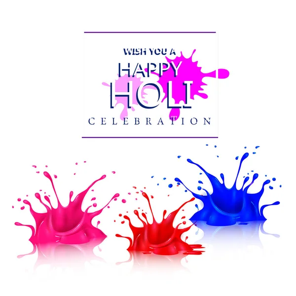 India Festival del colore sfondo felice Holi — Vettoriale Stock