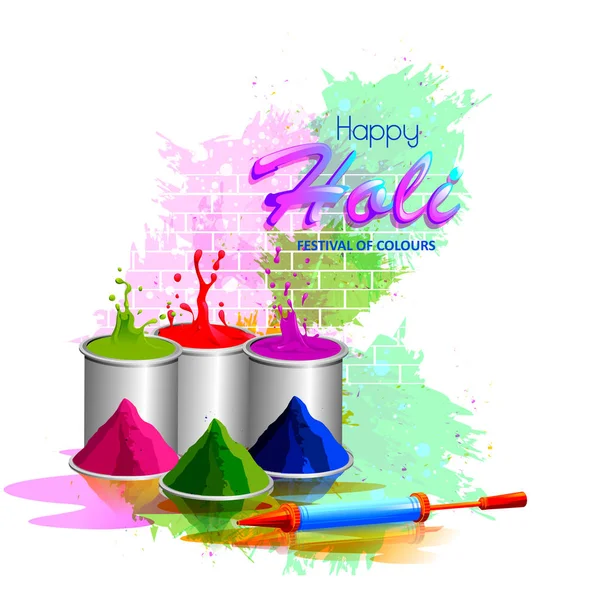 Inde Festival de couleur Happy Holi fond — Image vectorielle