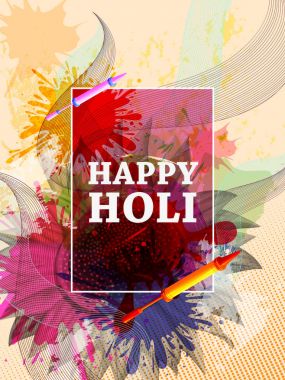 Hindistan Renkli Mutlu Holi Festivali