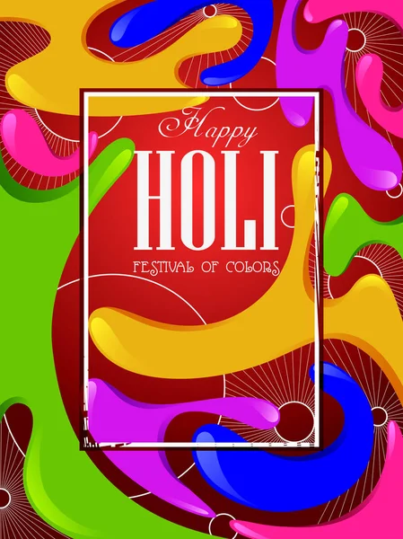India Festival del colore sfondo felice Holi — Vettoriale Stock