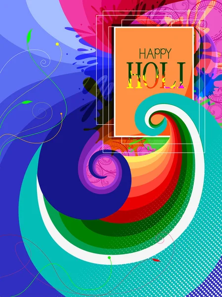 Фестиваль цвета Happy Holi в Индии — стоковый вектор