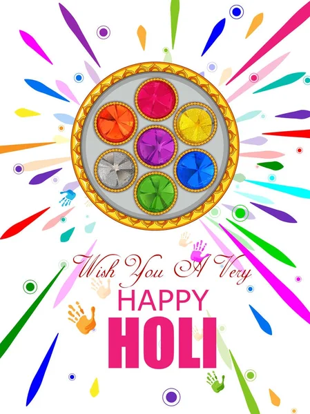 Indie Festival barev Happy Holi pozadí — Stockový vektor