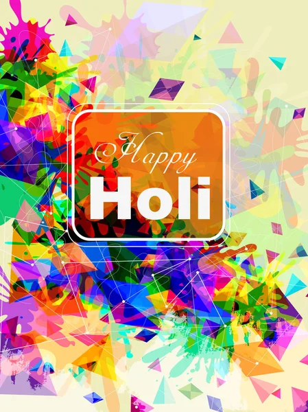 India Festival del colore sfondo felice Holi — Vettoriale Stock