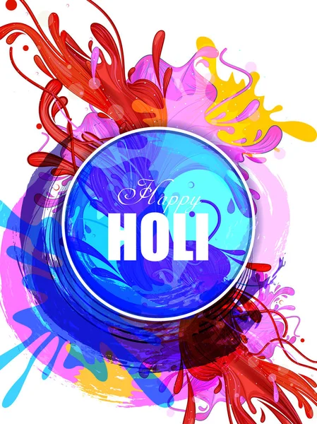 India Festival van kleur Happy Holi achtergrond — Stockvector