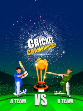 Kriket Şampiyonası turnuva maç için spor arka plan