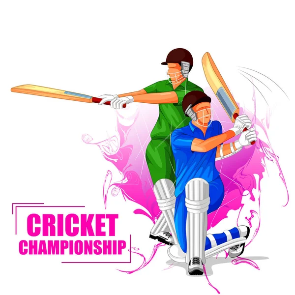 Sport achtergrond voor de wedstrijd van Cricket Championship Tournament — Stockvector