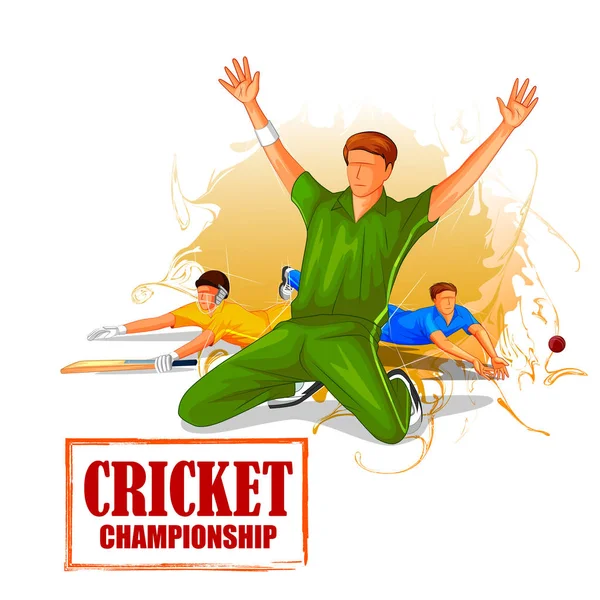 Спортивні фон для матчу з крикет чемпіонату турніру — стоковий вектор