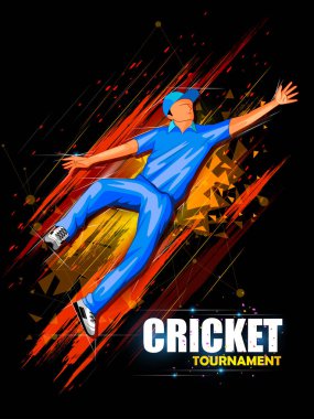 Sports background for the match of Cricket Championship Tournament clipart