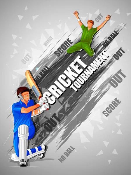 Fundo de esportes para o jogo de Cricket Championship Tournament — Vetor de Stock