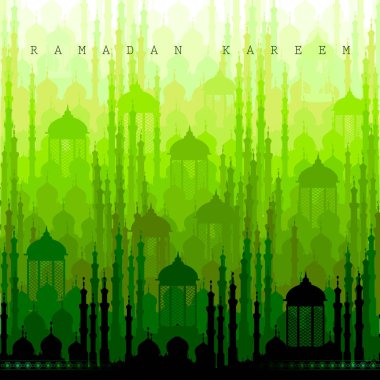 Ramazan Kareem İslam Camii ile Ramazan arkaplanını selamlıyor