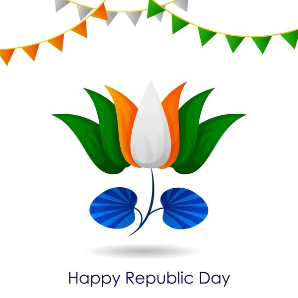 26 January Happy Republic Day of India background — Stock Vector
