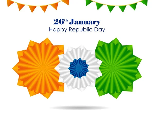 26 January Happy Republic Day of India background — Stock Vector