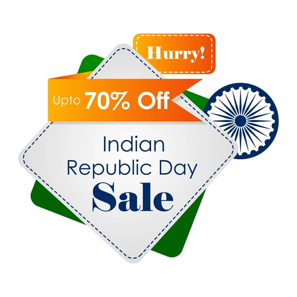 Vente promotion publicité bannière modèle pour 26 Janvier Happy Republic Day of India fond — Image vectorielle