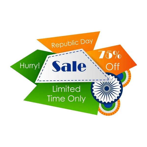 Sale promotion advertisement banner template for 26 January Happy Republic Day of India background — 스톡 벡터