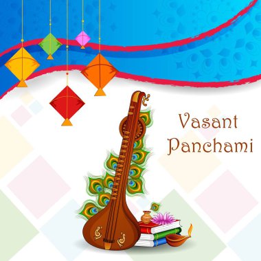 Vasant Panchami Saraswati Puja Hint Festivali arka plan