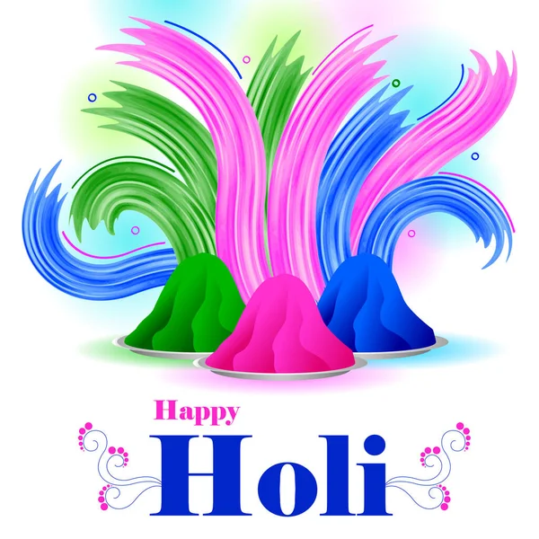 Indien Festival of Color Happy Holi Hintergrund — Stockvektor