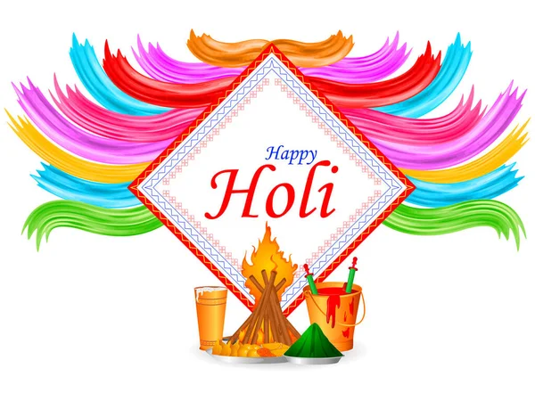 India Festival van kleur Happy Holi achtergrond — Stockvector