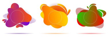 Sancak web tasarımı şablonu ve sunumu için soyut modern sıvı sıvı şekil grafik tasarım ögesi