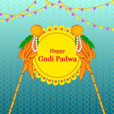 Gudi Padwa bayram festivali Maharashtra Hindistan 'ın arka planı