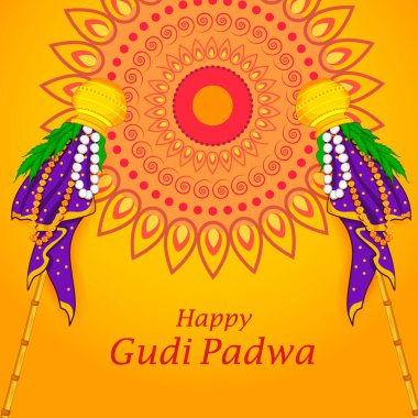 Gudi Padwa bayram festivali Maharashtra Hindistan 'ın arka planı