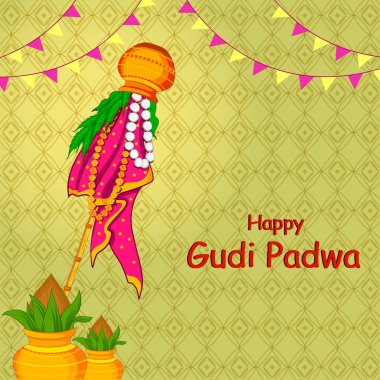 Gudi Padwa bayram festivali Maharashtra Hindistan 'ın arka planı