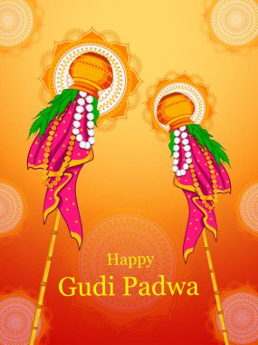Gudi Padwa bayram festivali Maharashtra Hindistan 'ın arka planı