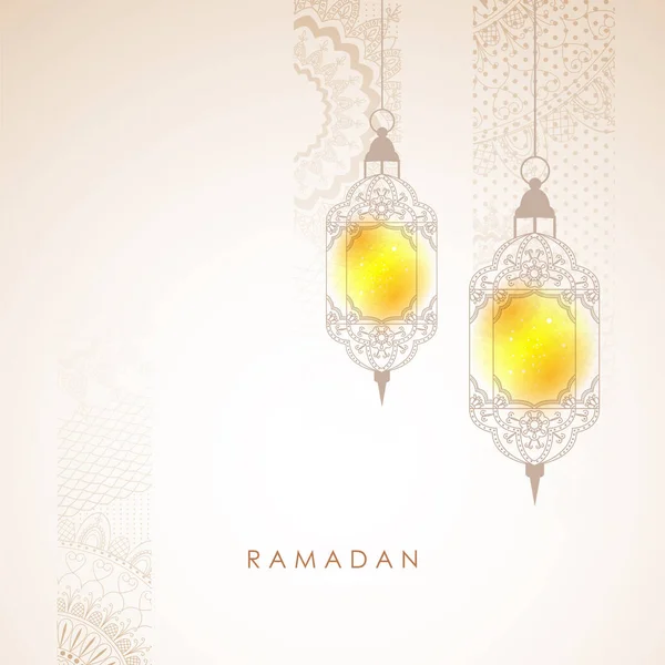 Ramadan Kareem świętuje Pozdrowienia dla Eid tle — Wektor stockowy