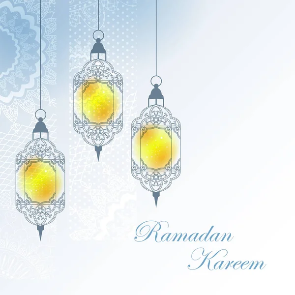 Ramazan Kareem bayramını kutluyor — Stok Vektör