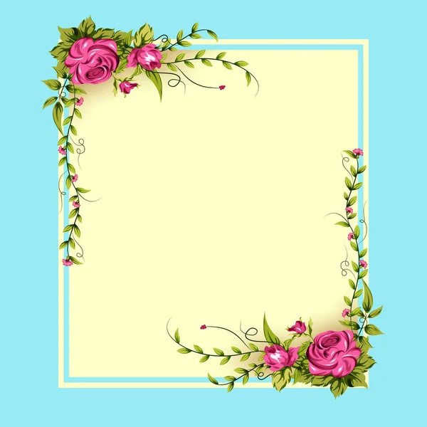 Primavera flor fresca em fundo cartaz banner floral — Vetor de Stock